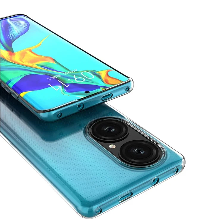 Crystal Clear Super Slim TPU Capa Protetora de Telefone para Huawei P50 Pro