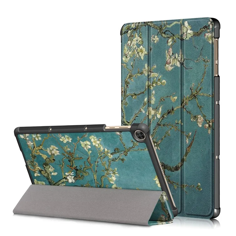 Tri-fold Stand Pattern Printing Leather Case Smart Tablet Cover for Huawei MatePad T 10S/T 10 /Enjoy Tablet 2 - Wintersweet