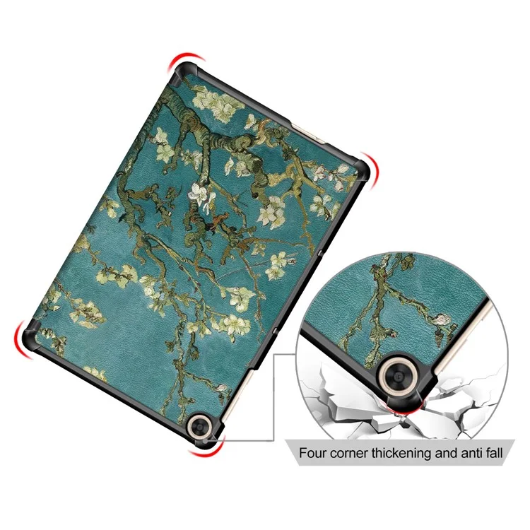 Tri-fold Stand Pattern Printing Leather Case Smart Tablet Cover for Huawei MatePad T 10S/T 10 /Enjoy Tablet 2 - Wintersweet