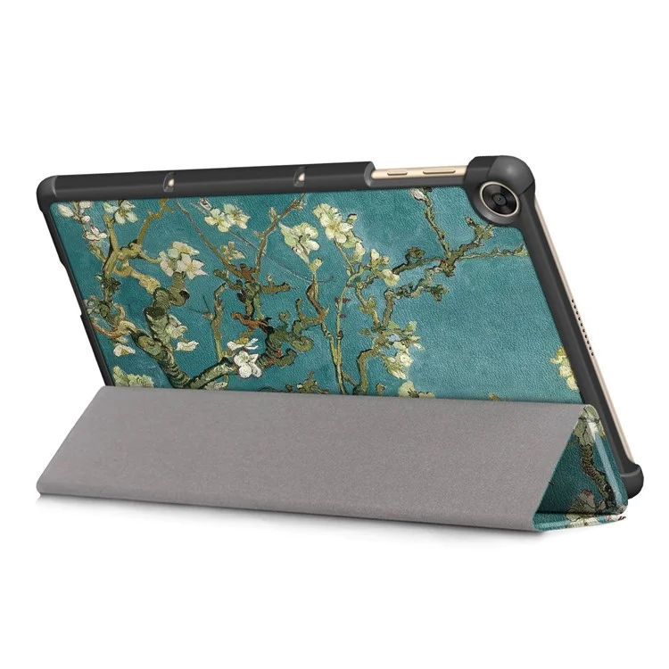 Tri-fold Stand Pattern Printing Leather Case Smart Tablet Cover for Huawei MatePad T 10S/T 10 /Enjoy Tablet 2 - Wintersweet