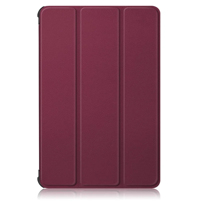 Tri-fold Flexible-Angle Stand Wake/Sleep Leather Smart Case for Huawei MatePad T 10S/T 10 /Enjoy Tablet 2 - Wine Red