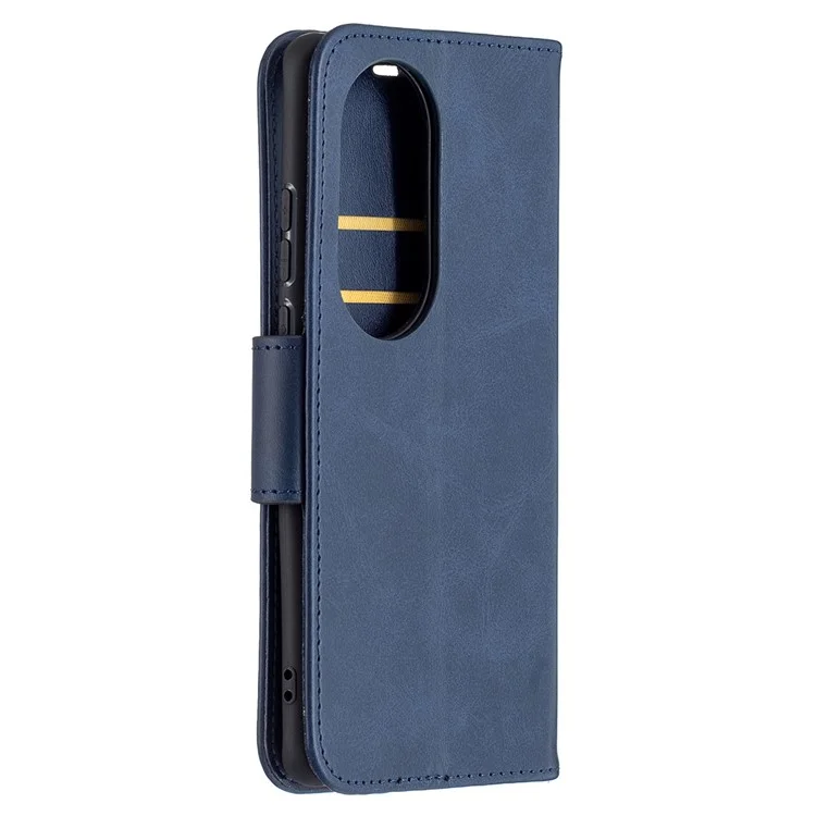 Funda de Cubierta de Carcasa de Cuero de Cuero Para la Billetera Para Huawei P50 Pro - Azul