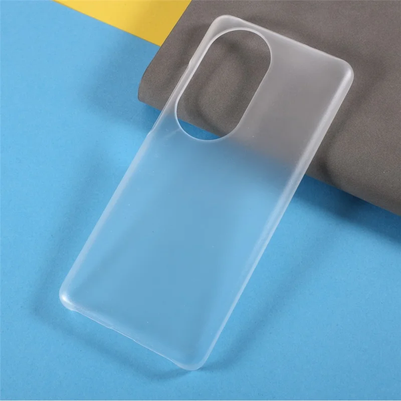 Rubberized Coating Skin PC Hard Shell Case for Huawei P50 Pro Mobile Phone Cover - Transparent