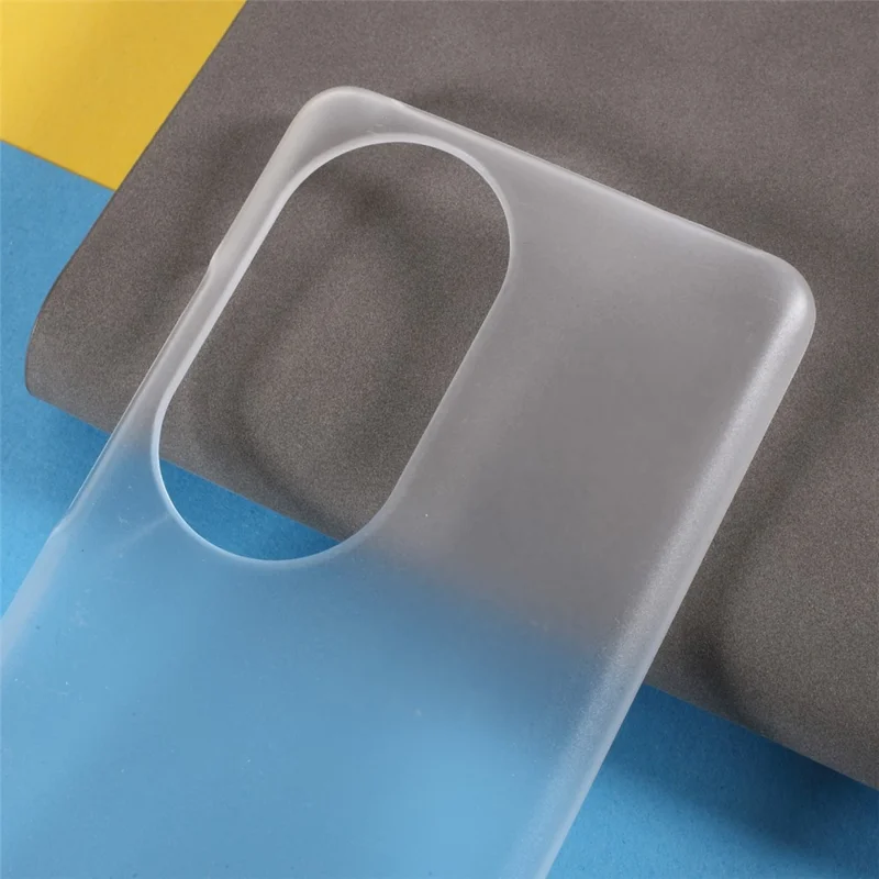 Rubberized Coating Skin PC Hard Shell Case for Huawei P50 Pro Mobile Phone Cover - Transparent