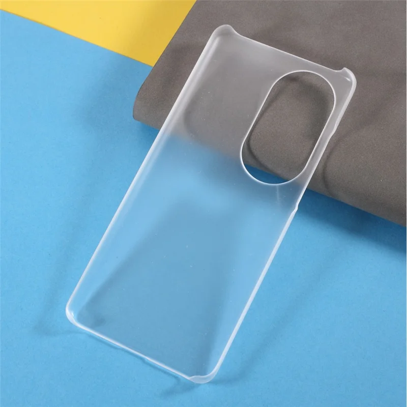 Rubberized Coating Skin PC Hard Shell Case for Huawei P50 Pro Mobile Phone Cover - Transparent