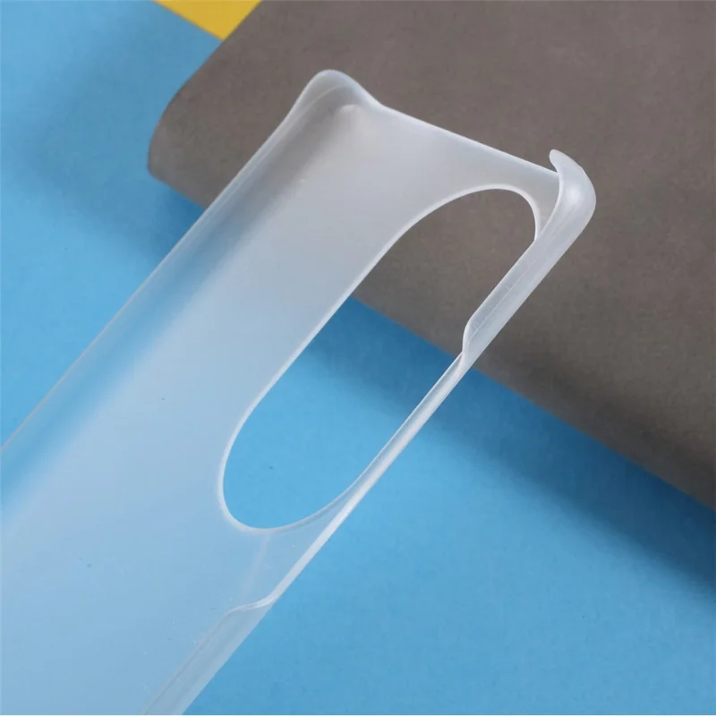 Rubberized Coating Skin PC Hard Shell Case for Huawei P50 Pro Mobile Phone Cover - Transparent