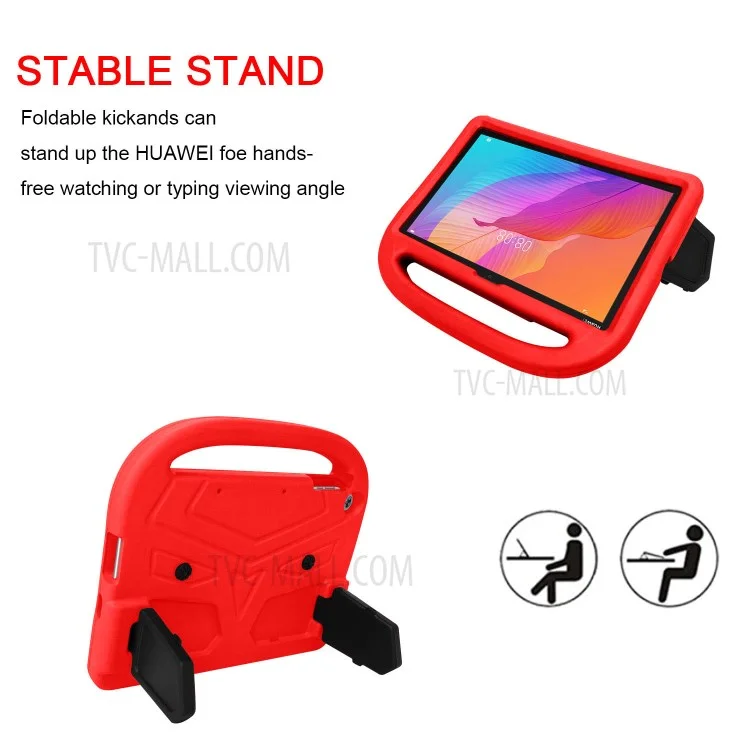 Couverture de Boîtier de Protection de la Tablette EVA de Style Sparrow Avec Kickstand Pour Huawei Profiter du Comprimé 2 10.1 / T10 9.7 / T10S 10.1 - Rouge