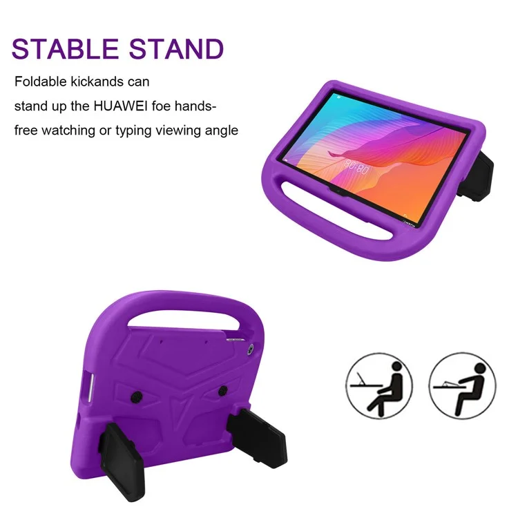 Tampa de Proteção Contra Protetora do Estilo Sparrow Style EVA Com Kickstand Para Huawei, Desfrute do Tablet 2 10.1 / T10 9.7 / T10S 10.1 - Roxo