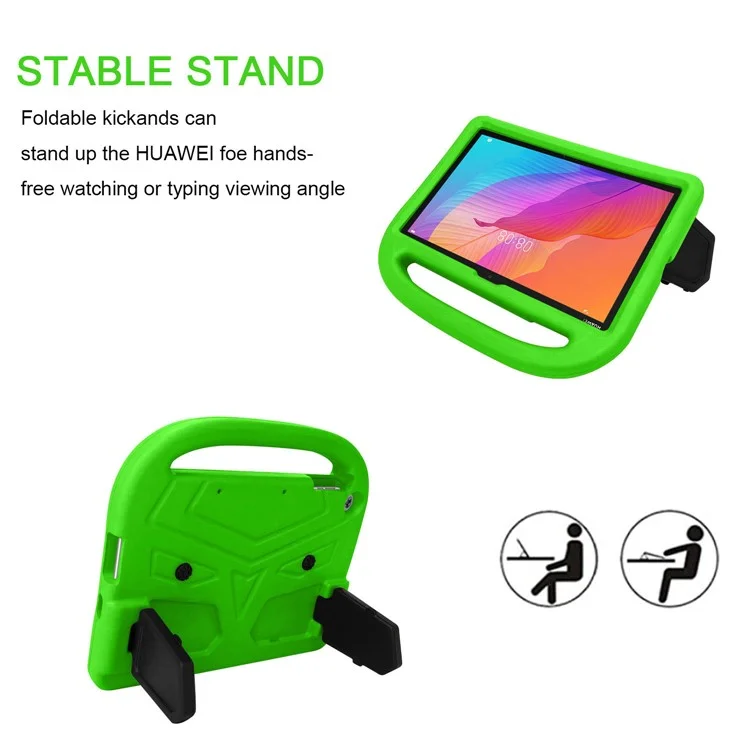 Tampa de Proteção Contra Protetora do Estilo Sparrow Style EVA Com Kickstand Para Huawei, Desfrute do Tablet 2 10.1 / T10 9.7 / T10S 10.1 - Verde