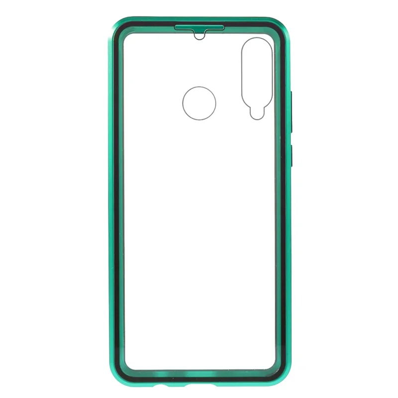 For Huawei P30 Lite Full Body Case Magnetic Tempered Glass Double-Sided Phone Case - Green