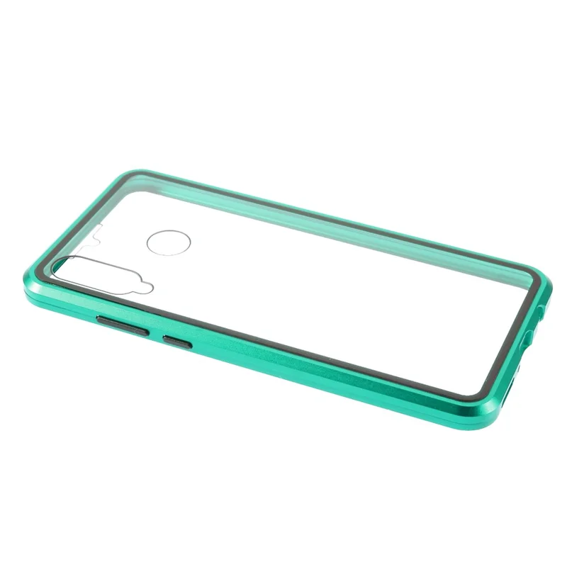 For Huawei P30 Lite Full Body Case Magnetic Tempered Glass Double-Sided Phone Case - Green
