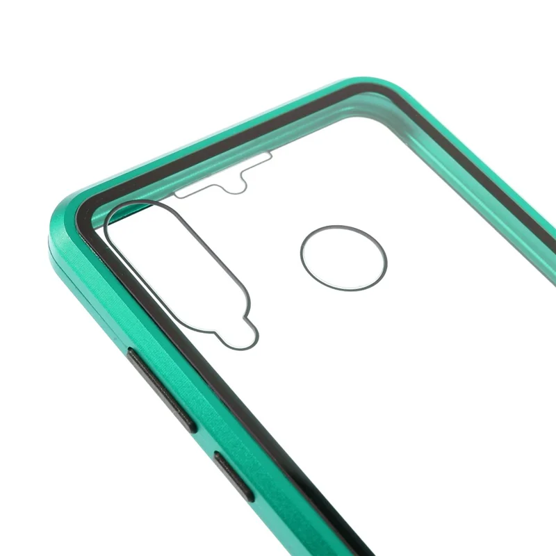 For Huawei P30 Lite Full Body Case Magnetic Tempered Glass Double-Sided Phone Case - Green