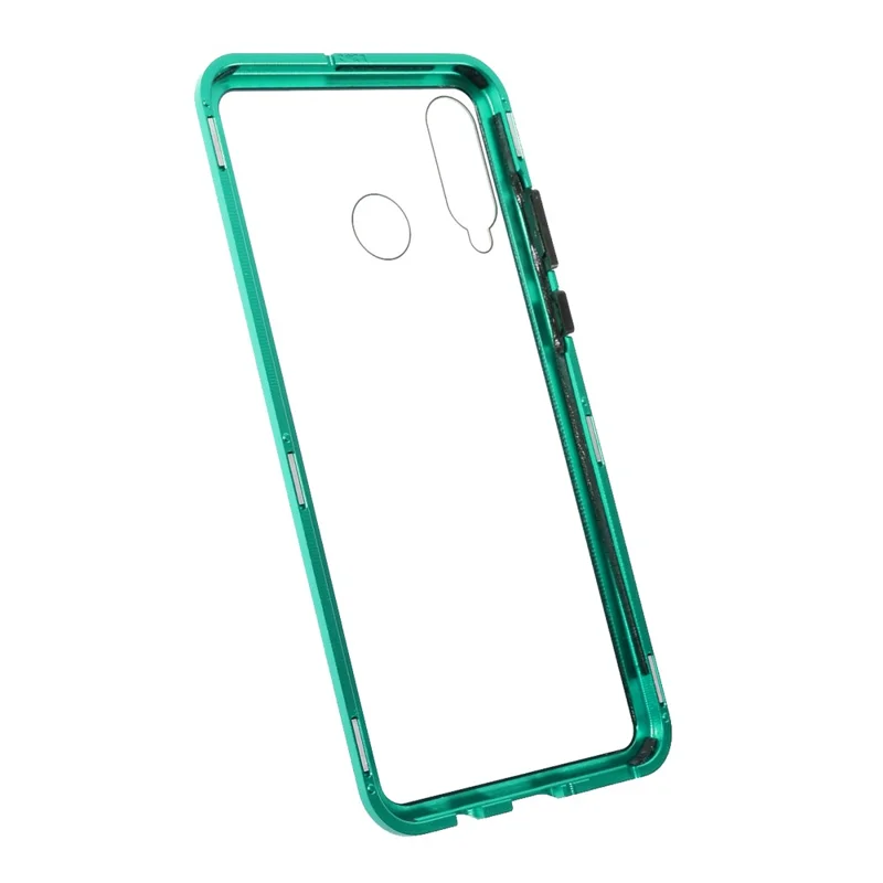For Huawei P30 Lite Full Body Case Magnetic Tempered Glass Double-Sided Phone Case - Green