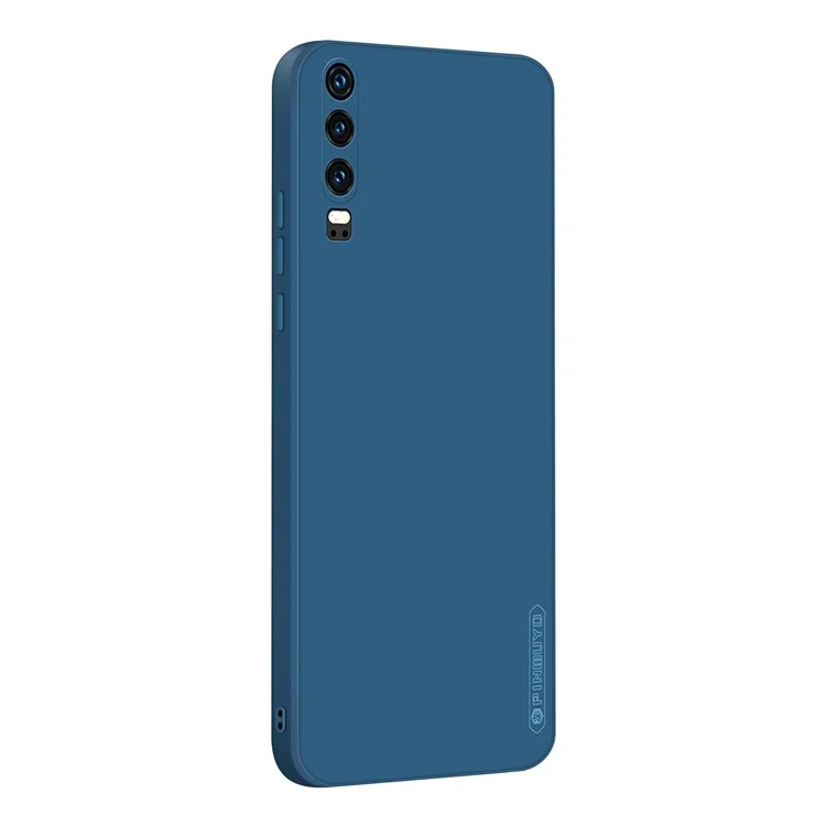 PINWUYO Precise Cut-out Soft Silicone Cell Phone Case Cover Protector for Huawei P30 - Dark Blue