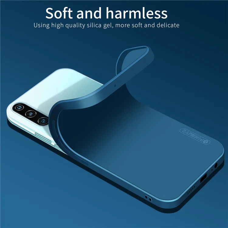 PINWUYO Precise Cut-out Soft Silicone Cell Phone Case Cover Protector for Huawei P30 - Dark Blue