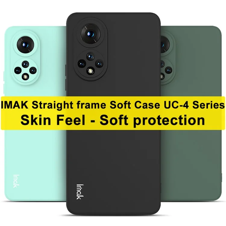 IMAK UC-4 Series Skin Feel Straight Frame Cell Phone Soft TPU Case for Honor 50 Pro / Huawei nova 9 Pro - Midnight Green