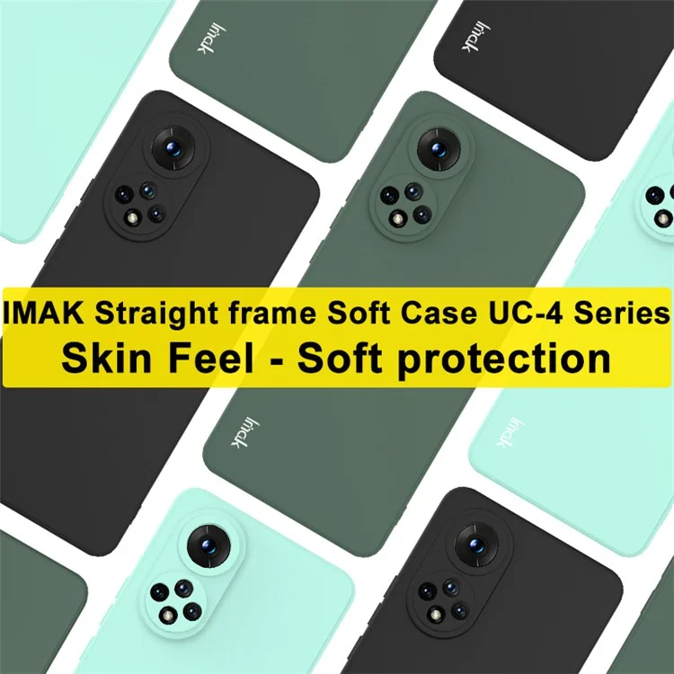 IMAK UC-4 Series Skin Feel Straight Frame Cell TPU Soft Case Para Honor 50 Pro / Huawei Nova 9 Pro - Midnight Green