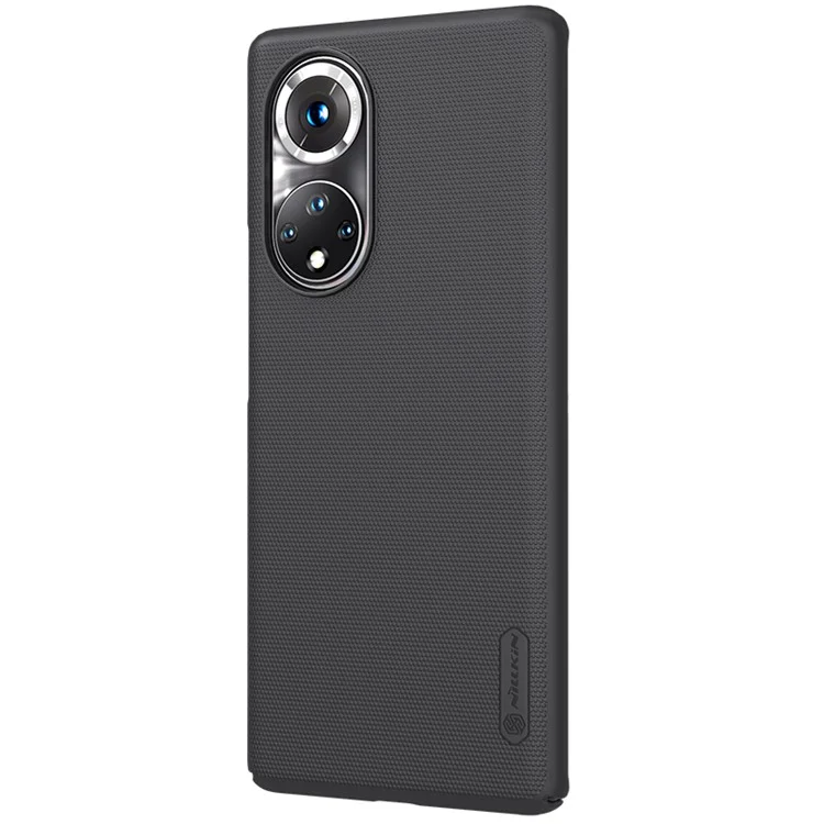 Nillkin Shield Glassati Surface Opaco Ben Protetto Case di Copertura Per PC Per PC Duro Per Honor 50 Pro / Huawei Nova 9 Pro - Nero