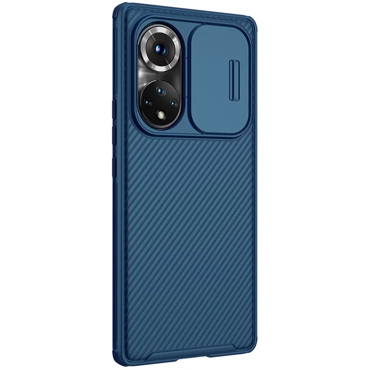 Nillkin Camshield Pro PC + TPU Hybrid Anti-drop Cover Shell Con Cubierta de Cámara Para Honor 50 Pro / Huawei Nova 9 Pro - Azul