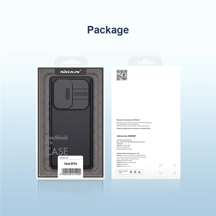NILLKIN CamShield Pro PC + TPU Hybrid Anti-drop Cover Shell con copertura per fotocamera per Honor 50 Pro / Huawei nova 9 Pro - Blu