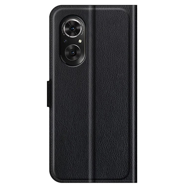 Litchi Skin Full Protective Leather Wallet Case Mobile Phone Stand Cover Huawei nova 9 SE/Honor 50 SE - Black