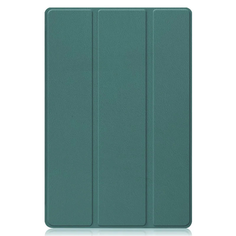 For Huawei MatePad 11 (2021) Protective Case Shockproof PU Leather Tablet Shell Three-fold Stand Cover Support Auto Wake/Sleep - Green