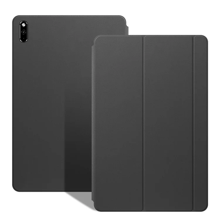 Custodia in pelle trifold magnetica auto-assorbita per Huawei Huawei MatePad 11 (2021) - Nera