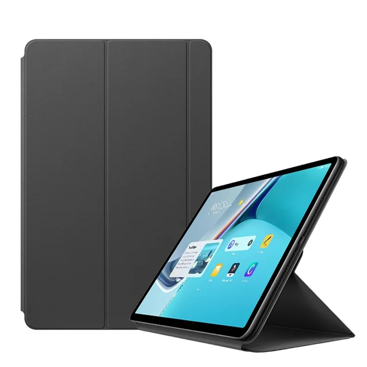 Custodia in pelle trifold magnetica auto-assorbita per Huawei Huawei MatePad 11 (2021) - Nera