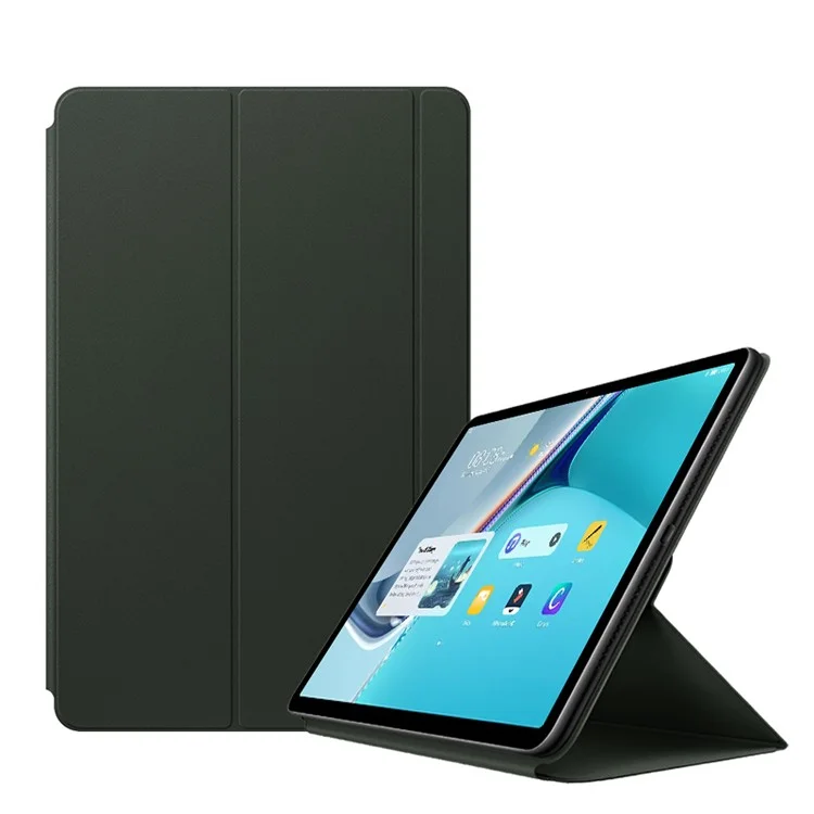 Magnetic Auto-absorvido de Tampa de Couro Com Tampa de Couro Tri-fold Para Huawei Huawei Matepad 11 (2021) - Verde