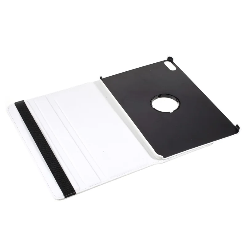 غطاء واقي من الجلد بحامل دوار 360 درجة لهواوي ميت باد 11 (2021) - أبيض