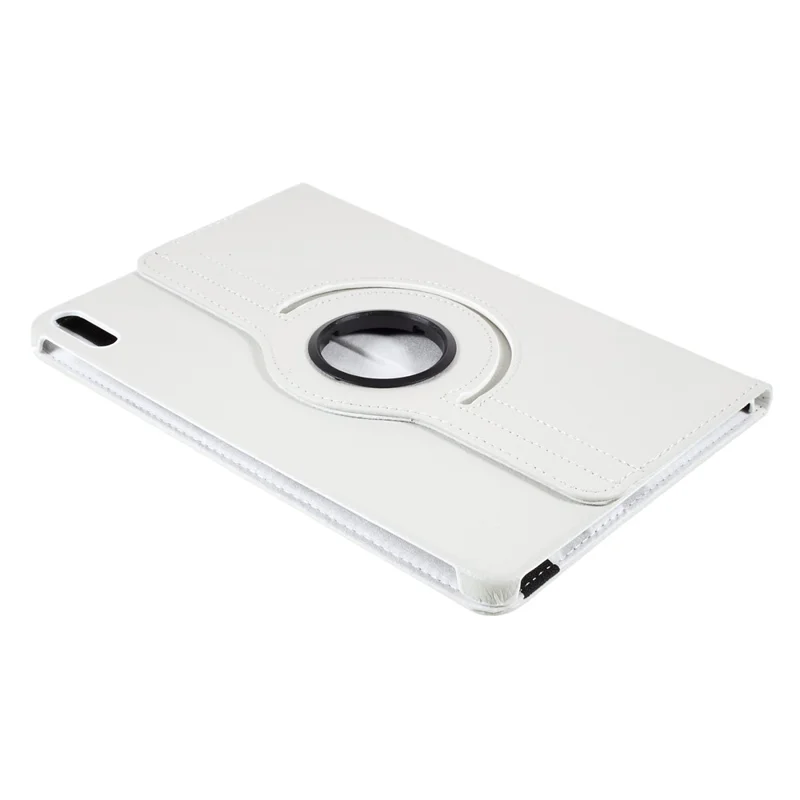 غطاء واقي من الجلد بحامل دوار 360 درجة لهواوي ميت باد 11 (2021) - أبيض