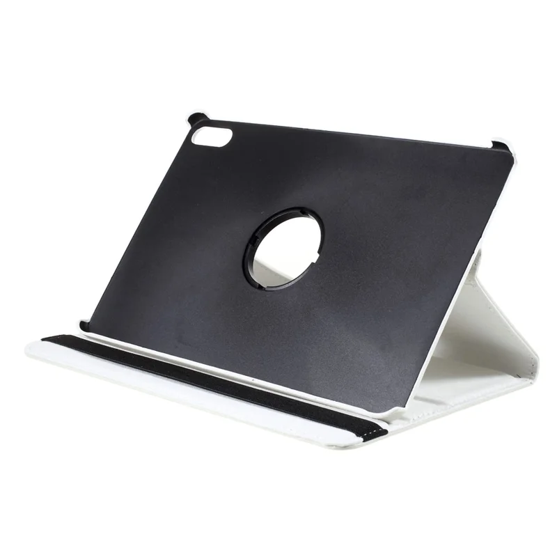 غطاء واقي من الجلد بحامل دوار 360 درجة لهواوي ميت باد 11 (2021) - أبيض