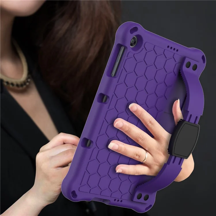 Caixa de Ombro de Kickstand EVA Para Huawei Desfrute de Tablet 2 10.1/matepad T 10s 10,1 Polegadas/t 10 9,7 Polegadas/bloco de Honra 6 10,1 Polegadas/x6 10,1 Polegadas - Roxo/preto