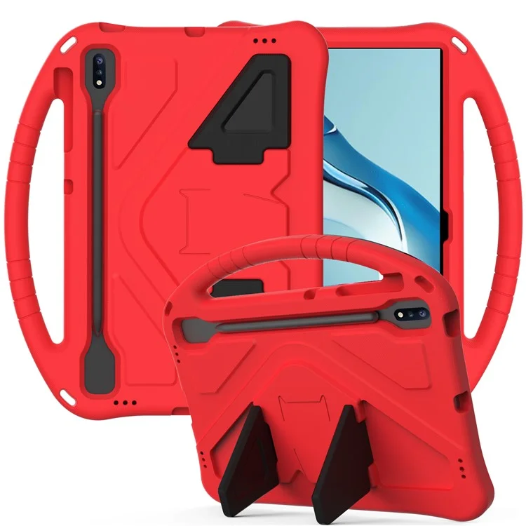 Kickstand Design Shockproof EVA Tablet Cover Case with Handle for Huawei MatePad Pro 12.6 (2021) - Red