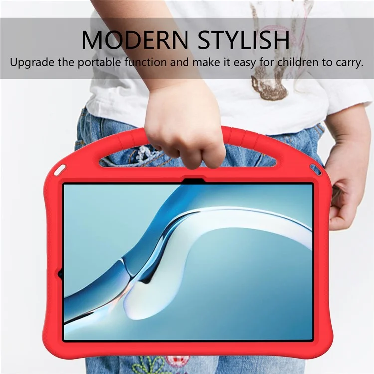 Kickstand Design Shockproof EVA Tablet Cover Case with Handle for Huawei MatePad Pro 12.6 (2021) - Red