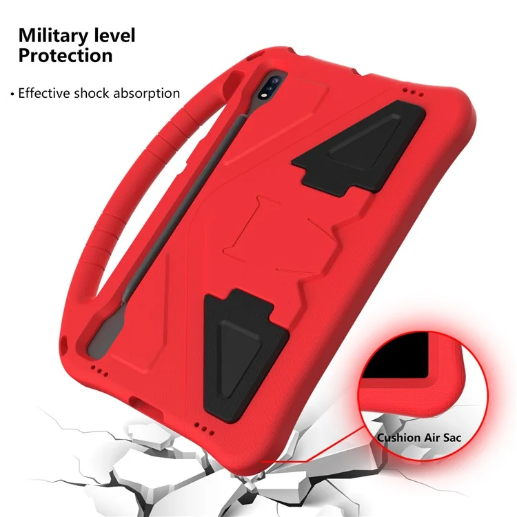 Kickstand Design Shockproof EVA Tablet Cover Case with Handle for Huawei MatePad Pro 12.6 (2021) - Red