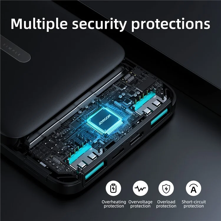 JOYROOM JR-T012 Batterie externe 10000mAh à double port de sortie Chargeur de batterie externe