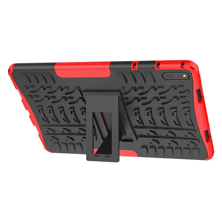 Design Texture Pneumatico PC + Custodia Per Tablet Ibrida Per Kickstand TPU Per Huawei Matepad 11 (2021) - Rosso