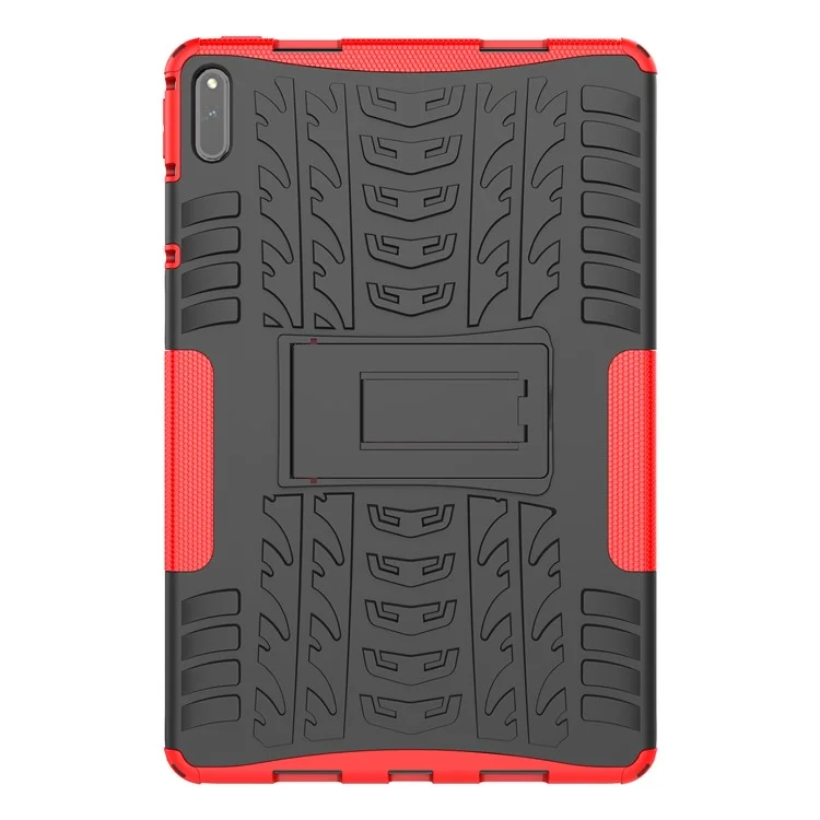 Design Texture Pneumatico PC + Custodia Per Tablet Ibrida Per Kickstand TPU Per Huawei Matepad 11 (2021) - Rosso
