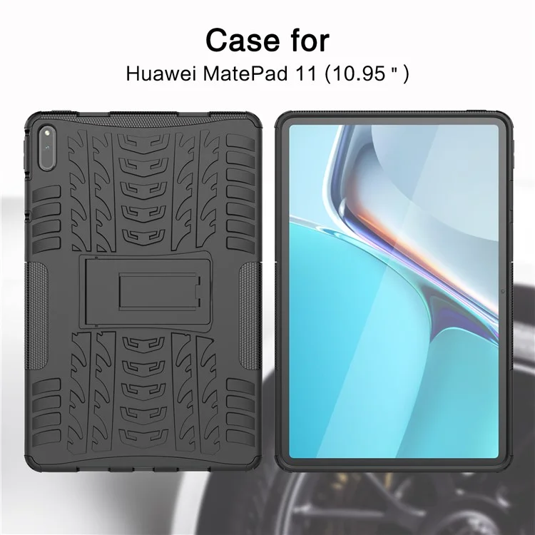 Design Texture Pneumatico PC + Custodia Per Tablet Ibrida Per Kickstand TPU Per Huawei Matepad 11 (2021) - Rosso