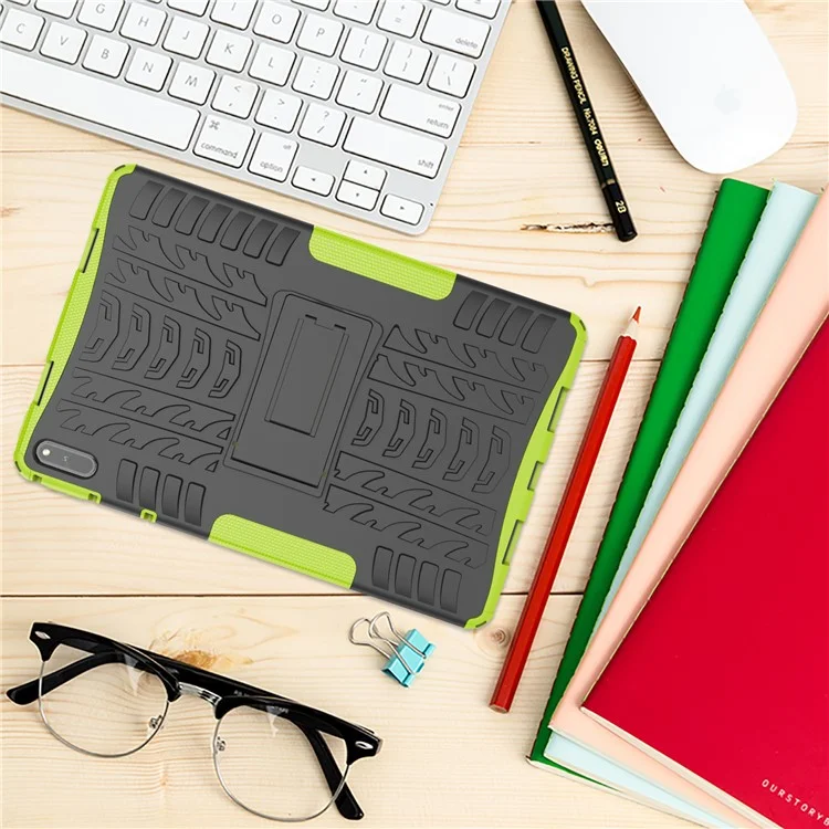 Tire Texture Design PC + TPU Kickstand Hybrid Tablet Cover Case for Huawei MatePad 11 (2021) - Rose