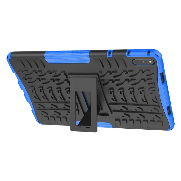 Tire Texture Design PC + TPU Kickstand Hybrid Tablet Cover Case for Huawei MatePad 11 (2021) - Blue