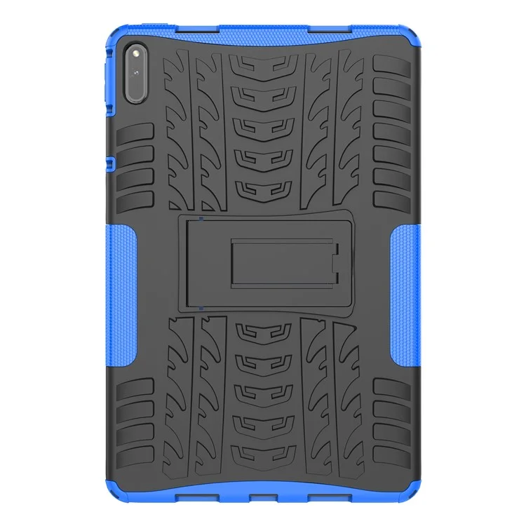 Tire Texture Design PC + TPU Kickstand Hybrid Tablet Cover Case for Huawei MatePad 11 (2021) - Blue