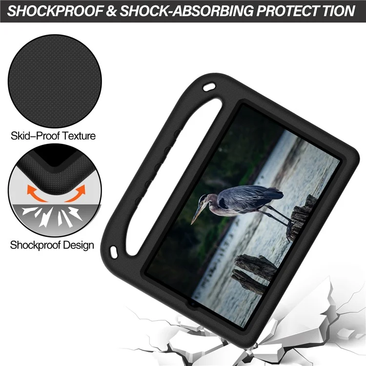 Kickstand Handle Design Portable Shockproof Anti-Drop EVA Tablet Case Cover for Huawei MatePad T8 - Black