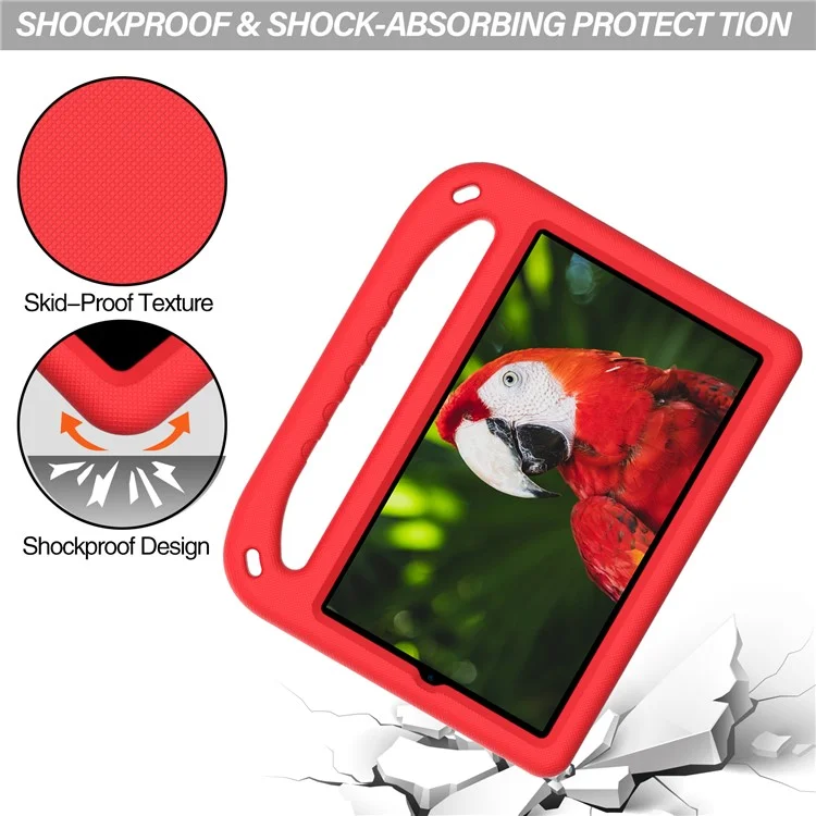 Poiglet Kickstand Design Portable Ocroproof Anti-Drop Eva Tablet Caxe Pour Huawei Matepad T8 - Rouge