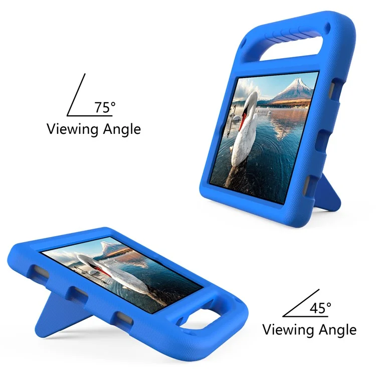 Kickstand Handle Design Portable Shockproof Anti-Drop EVA Tablet Case Cover for Huawei MatePad T8 - Blue