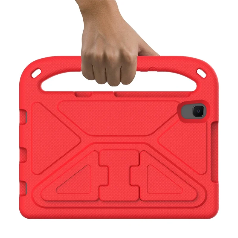 Kickstand Handle Design Solid Color Scratch-Resistant Anti-Drop EVA Tablet Case Cover for Huawei MediaPad M5 Lite 8 - Red