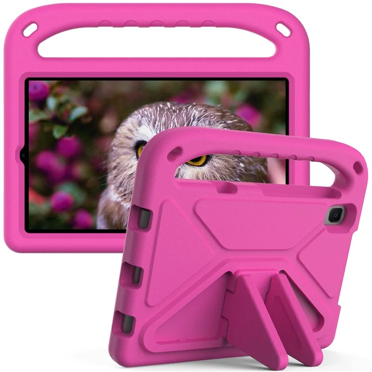 Kickstand Handle Design Solid Color Scratch-Resistant Anti-Drop EVA Tablet Case Cover for Huawei MediaPad M5 Lite 8 - Rose
