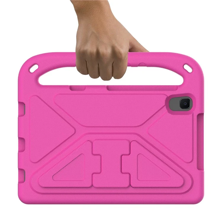 Kickstand Handle Design Solid Color Scratch-Resistant Anti-Drop EVA Tablet Case Cover for Huawei MediaPad M5 Lite 8 - Rose