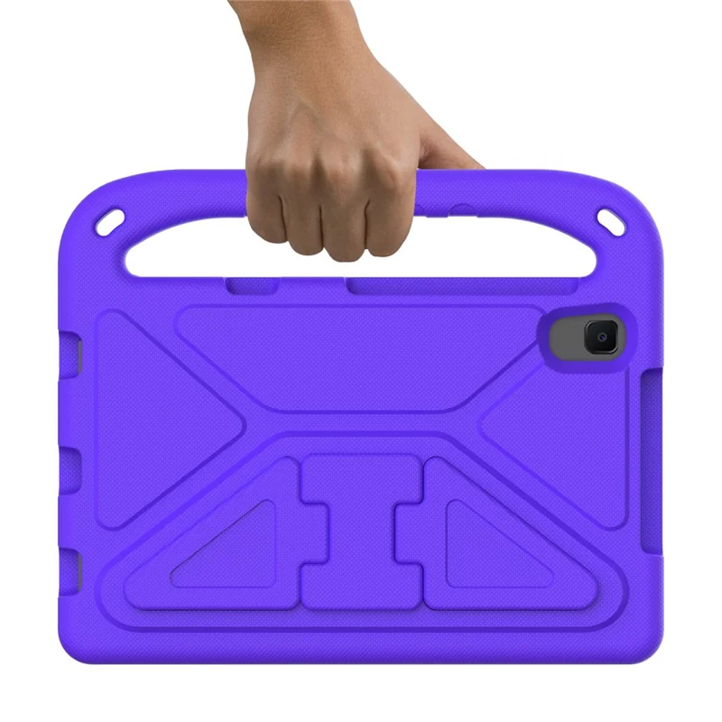 Kickstand Handle Design Solid Color Scratch-Resistant Anti-Drop EVA Tablet Case Cover for Huawei MediaPad M5 Lite 8 - Purple